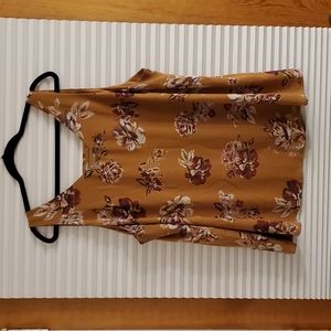 Maurices Fall Floral Mustard Tank 2X